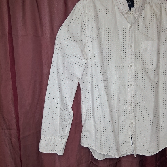American Eagle Outfittersseriously Soft White Button Down Shirt Men SZ L - Picture 10 of 16